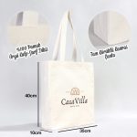 Tam Körüklü Kanvas Çanta - 35x40x10 cm - Örgü Kulp (Özelleştirilebilir) - Görsel 3