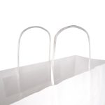 Burgu Saplı Beyaz Kraft Kağıt Çanta - 32x12x41 cm (Özelleştirilebilir) - Görsel 6