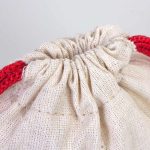 Yılbaşı Temalı Geyik Baskılı Bez Kese Modeli - Renkli İp (Özelleştirilebilir) - Görsel 5