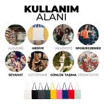 Gabardin Çanta Mint Yeşili - 35x40 cm - Görsel 10