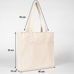 LUX Kanvas Çanta Fermuarlı - Ön Cepli, 40x35x10cm - Görsel 2