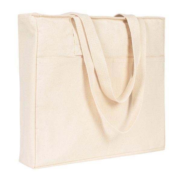 LUX Kanvas Çanta Fermuarlı - Ön Cepli, 40x35x10cm