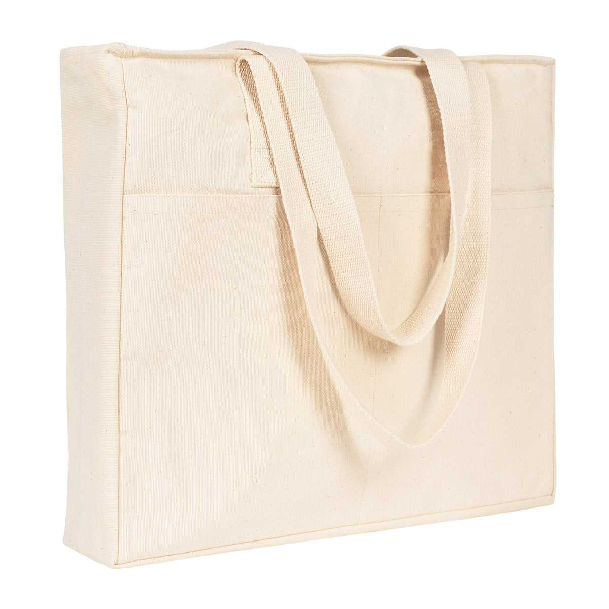 fermuarlu-lux-_anta-18 LUX Kanvas Çanta Fermuarlı - Ön Cepli, 40x35x10cm - Görsel 1