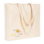 LUX Kanvas Çanta Ham Kulp, Fermuarlı- 40x35x10cm (Özelleştirilebilir) - Görsel 7