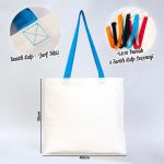 Gabardin Bez Çanta Turkuaz Kulp 40x35cm - Görsel 2