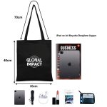 Siyah Gabardin Bez Çanta 35x40 cm (Özelleştirilebilir) - Görsel 11