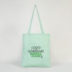 Gabardin Bez Çanta Mint Yeşili 35x40 cm (Özelleştirilebilir)