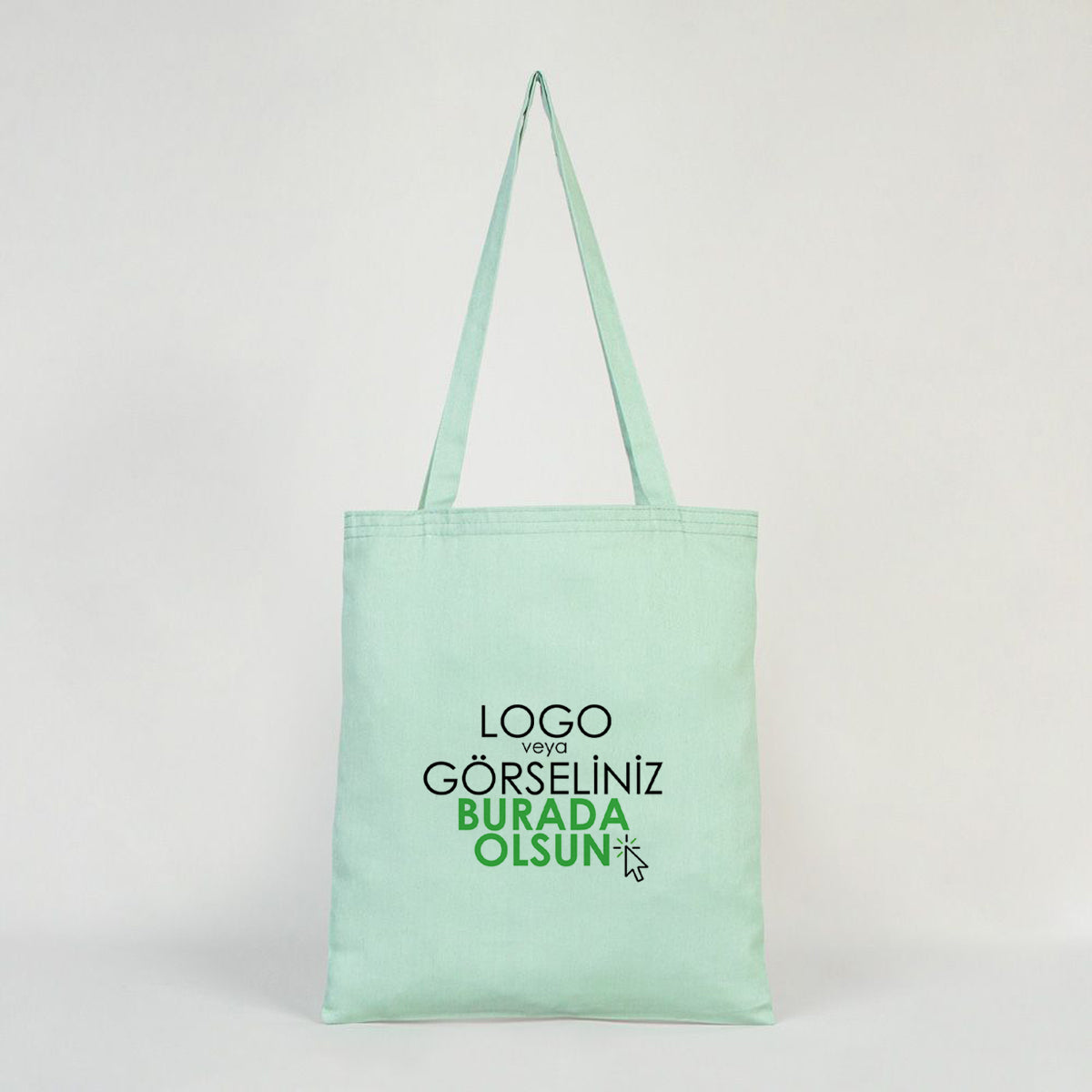 gabardin-bez-canta-mint-yesili7 Gabardin Bez Çanta Mint Yeşili 35x40 cm (Özelleştirilebilir) - Görsel 1