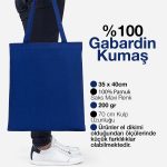 Gabardin Bez Çanta Mavi 35x40 cm - Görsel 2