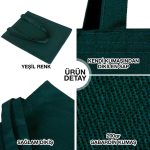 Gabardin Bez Çanta Yeşil 35x40 cm - Görsel 5