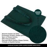 Gabardin Bez Çanta Yeşil 35x40 cm - Görsel 8