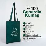 Gabardin Bez Çanta Yeşil 35x40 cm (Özelleştirilebilir) - Görsel 6