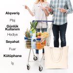 Kanvas Plaj Çantası - Halat Kulplu - Görsel 10