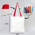 Ham Bez Çanta Kırmızı Kulp 35x40 cm - Görsel 2