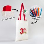 Ham Bez Çanta Kırmızı Kulp 35x40 cm (Özelleştirilebilir) - Görsel 2