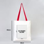 Ham Bez Çanta Kırmızı Kulp 35x40 cm (Özelleştirilebilir) - Görsel 3