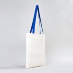 Ham Bez Çanta Saks Mavi Kulp 35x40 cm - Görsel 4