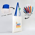 Ham Bez Çanta Saks Mavisi Kulp 35x40 cm (Özelleştirilebilir) - Görsel 2