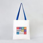 Ham Bez Çanta Saks Mavisi Kulp 35x40 cm (Özelleştirilebilir) - Görsel 4