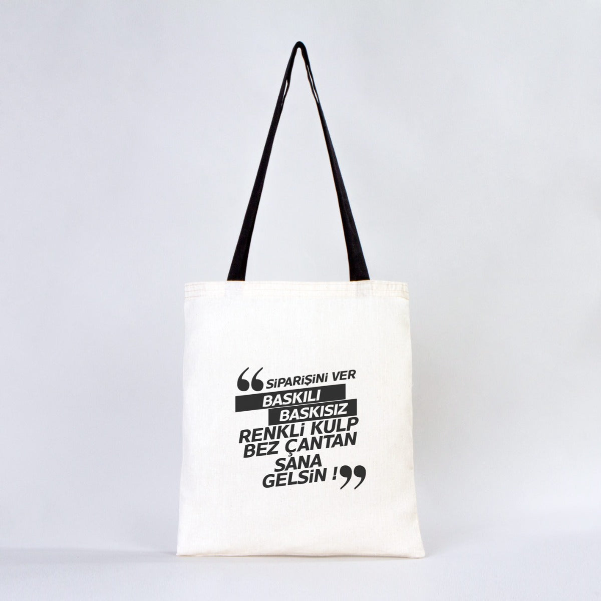 hambezcanta-siyahrenklikulp-baskili-1 Ham Bez Çanta Siyah Kulp 35x40 cm (Özelleştirilebilir) - Görsel 1