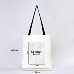 Ham Bez Çanta Siyah Kulp 35x40 cm (Özelleştirilebilir) - Görsel 3