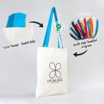 Ham Bez Çanta Turkuaz Kulp 35x40 cm (Özelleştirilebilir) - Görsel 2