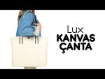 LUX Kanvas Çanta - Ön Cepli, Fermuarlı 40x35x10cm - Görsel 4