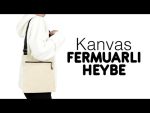 Kanvas Fermuarlı Heybe Çanta - Görsel 4