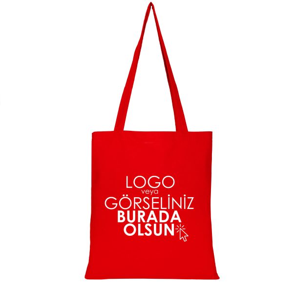 Ham Bez Çanta 35x40 cm Kırmızı Renk (Özelleştirilebilir)