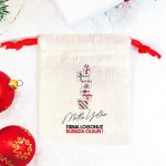 Mutlu Yıllar Hediye Paketi Baskılı Bez Kese - Renkli İp (Özelleştirilebilir) - Görsel 2