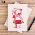 Kanvas Defter 14x20 cm - Kadınlar Günü Temalı - Görsel 7