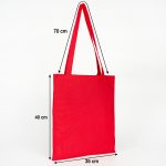 Kanvas Çanta Kırmızı 35 x 40 cm - Görsel 2