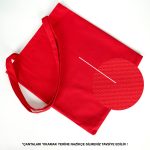 Kanvas Çanta Kırmızı 35 x 40 cm (Özelleştirilebilir) - Görsel 9