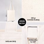Kanvas Çanta - İç Cepli (Özelleştirilebilir) - Görsel 4