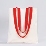 Kanvas Çanta Kırmızı Kulp - İç Cepli - 35x40 cm - Görsel 10