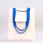 Kanvas Çanta Mavi Kulp 35x40 cm - İç Cepli (Özelleştirilebilir) - Görsel 12