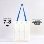 Kanvas Çanta Mavi Kulp 35x40 cm - İç Cepli (Özelleştirilebilir) - Görsel 9