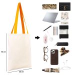 Kanvas Çanta Sarı Kulp - İç Cepli (Özelleştirilebilir) - Görsel 7