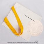 Kanvas Çanta Sarı Kulp - İç Cepli-35x40 cm - Görsel 6