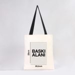 Kanvas Çanta Siyah Kulp - İç Cepli (Özelleştirilebilir) - Görsel 2