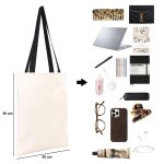 Kanvas Çanta Siyah Kulp - İç Cepli (Özelleştirilebilir) - Görsel 7