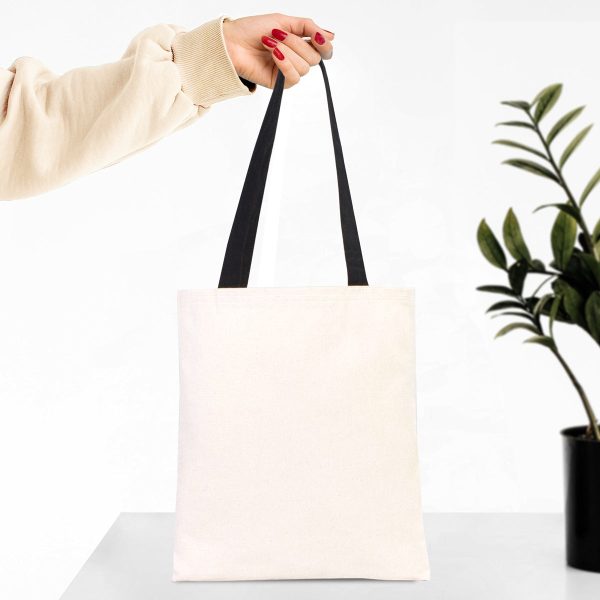 Kanvas Çanta Siyah Kulp - İç Cepli - 35x40 cm