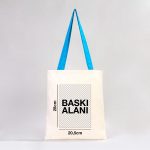 Kanvas Çanta Turkuaz Kulp - İç Cepli (Özelleştirilebilir) - Görsel 2