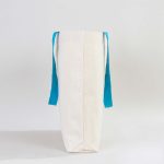 Kanvas Plaj Çantası Turkuaz Kulp - 48x41x10 cm - Görsel 5