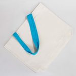 Kanvas Plaj Çantası Turkuaz Kulp - 48x41x10 cm - Görsel 8