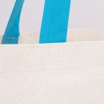 Kanvas Plaj Çantası Turkuaz Kulp 48x41x10 cm ( Özelleştirilebilir) - Görsel 14