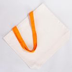 Kanvas Plaj Çantası Turuncu Kulp 48x41x10 cm - Görsel 8