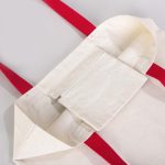 Modern Kanvas Çanta - Dıştan Kırmızı Örgü Kulp 45x35x8 cm - Görsel 10