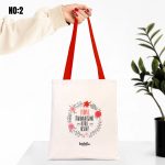 Kanvas Çanta Renkli Kulp - İç Cepli - Kadınlar Günü - Görsel 2