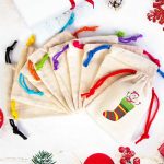 Kardan Adam Baskılı Bez Kese Modeli - Renkli İp (Özelleştirilebilir) - Görsel 3